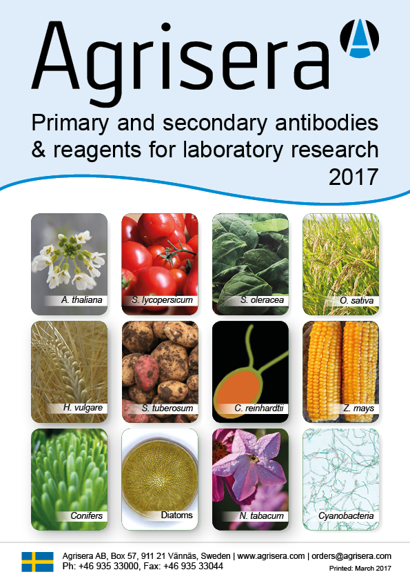 Agrisera Plant Antibody Catalog 2017